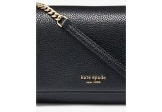 Designed for life on the go our Ava flap chain wallet combines style and function with plenty of space and an extra pouch to carry your everyday essentials. | Kate Spade Ava Flap Chain Wallet, Black Black Wallets With Chain Strap For Everyday Use, Black Wallets With Chain Strap, Classic Travel Wallet On Chain In Clutch Style, Travel Clutch Wallet With Chain Strap, Everyday Leather Wallets With Chain Strap, Leather Wallets With Chain Strap For Everyday, Kate Spade Black Bag With Card Slots, Rectangular Kate Spade Clutch For Travel, Chic Kate Spade Wallet For Travel