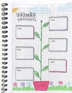 a spiral notebook with a plant on it