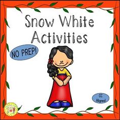 Snow White No Prep Fairy Tales printables of story elements, sequencing, comprehension, retelling, graphic organizers, vocabulary, and FUN!Students will be engaged and thinking critically with worksheets that can be used for whole group, small group, guided reading, individualized instruction, diffe... The Emperors New Clothes Activities, Thinking Critically, Snow White Characters, Fairy Tale Activities, Fact And Opinion, Cartoon Strip, Abc Order, Theme Activity, Snow White And The Seven Dwarfs