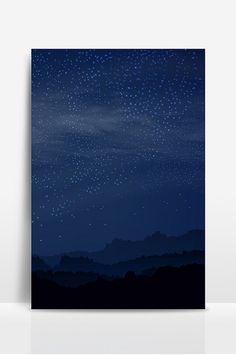 the night sky with stars above mountains