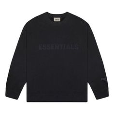 Fear of God Essentials SS20 Long Sleeve Sweater Black FOG-SS20-295 God Crewneck, Essentials Sweater, Essentials Crewneck, Gift To Boyfriend, Black Essentials, Essentials Fear Of God, Fear Of God Essentials, Fear Of God, Mens Activewear