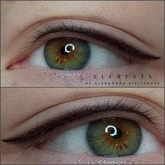 Permanent Eyeliner Tattoo Ideas, Tatooed Eyeliner, Eyelid Tattoo, Micro Eyeliner, Tatoo Eyeliner, Eyeliner Permanent Makeup