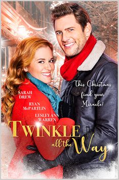 the movie poster for twinkle and the way with two people hugging each other in front of a christmas tree