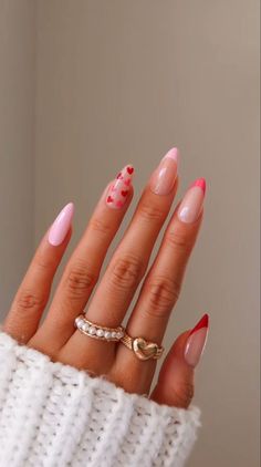 Vday Nails, February Nails, Nail Designs Valentines, Heart Nails, Nail Arts, Valentine's Day Nails, Valentines Nails