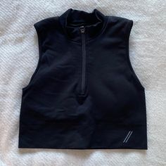 10/10 Condition, Never Worn Just Tried On. Fyi The Material Is Pretty Stiff. Versatile Black Stretch Crop Top, Versatile High Stretch Black Crop Top, Versatile Fitted Black Crop Top, Tala Workout Clothes, Versatile Black Sleeveless Crop Top, Y2k Black Stretch Tops, Versatile Sleeveless Black Crop Top, I Am Gia Shirts, I Am Gia Corset Top