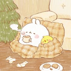 Molang Wallpaper, Animation Classes, Winter Illustration, Cute Christmas Wallpaper, Christmas Icons, Cutest Thing Ever, Diy Clay Crafts, Cute Profile Pictures, Cute Backgrounds