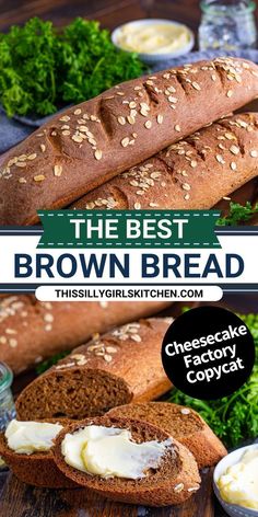 brown bread with butter Cheesecake Factory Copycat, Artisan Bread Recipes, Chocolate Bread