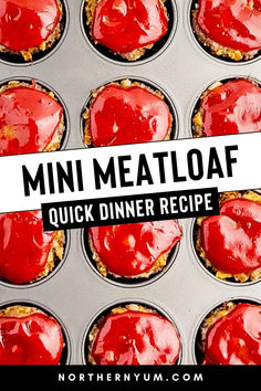 Mini Meatloaf - Quick Dinner Idea Traditional Meatloaf