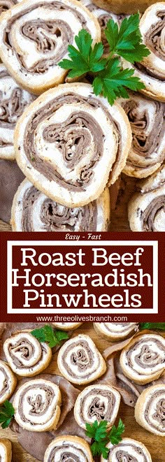 roast beef horseradish pinwheels are an easy appetizer for any occasion