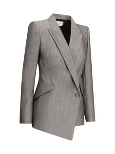 70% Wool, 30% Mohair Chanel Style, Single Button Blazer, Double Breasted Blazer, Blazer Buttons, Wool Blazer, Jacket Sale, Victoria Beckham, Valentino Garavani, Salt And Pepper