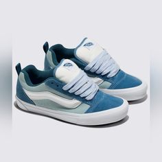 Vans Knu Skool Mesh *Nwt* Color: Blue/ Multi Size: 10.5 Men's/ 12.0 Women's Sku: Vn000csober Unisex Vans Azul, Vans Aesthetic, Everyday Sneakers, Shoes For School, Custom Shoes Diy, Shoe Storage Solutions, Baskets Nike