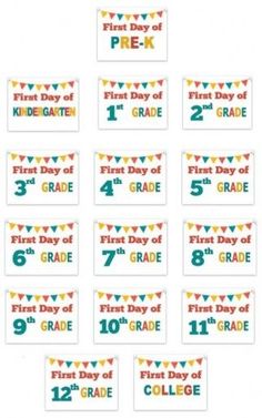 the first day of school stickers are shown