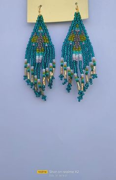 Unique Festive Beaded Earrings, Traditional Turquoise Beaded Earrings, Unique Beaded Earrings For Festive Occasions, Bohemian Teardrop Dangling Beads, Turquoise Round Beads Earrings For Festival, Turquoise Round Bead Earrings For Festival, Green Large Beaded Dangle Earrings, Green Beaded Dangle Earrings With Large Beads, Turquoise Large Beads Drop Earrings