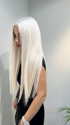 #blondhair #blondehaircolor #coloring #hairstyles #hair #волосы #блонд Long Ice Blonde Hair, Icy Platinum Blonde Hair, Long Platinum Blonde Hair, Icey Blonde, Long Platinum Blonde, Ice Blonde Hair, White Blonde Hair, Classic Hair