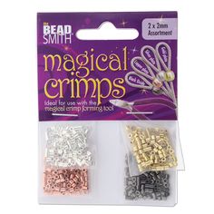 the bead smith magic crims are packaged in plastic bags with gold and silver letters