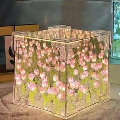 42023917158442 Tulip Birthday Decoration, Tulip Light Lamp, Diy Tulip Lamp, Tulip Mirror Lamp, Night Lamp Aesthetic, Tulip Mirror, Tulip Night Light, Mirror Cube, Tulip Table Lamp