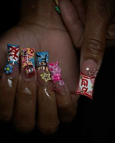 Colored Acrylic Nails, Long Acrylic Nails Coffin