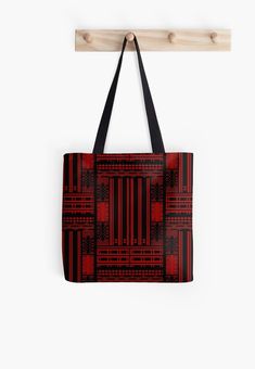 Soft polyester canvas shopping bag with edge-to-edge print on both sides. Fully lined for extra strength. Three sizes to choose from. This is a pattern used in Kalinga weaving. Artistic Red Rectangular Bag, Rectangular Shoulder Bag With Graphic Print, Daily Use Rectangular Bag With Graphic Print, Daily Use Graphic Print Rectangular Bag, Rectangular Bags With Graphic Print For Shopping, Daily Use Rectangular Shoulder Bag With Graphic Print, Rectangular Graphic Print Shopping Bag, Rectangular Bag With Geometric Pattern For Daily Use, Rectangular Bags With Geometric Pattern For Daily Use