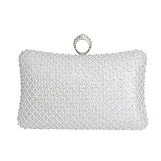 Silver Hardcase Ring Clutch Silver Rectangular Evening Bag, Rectangular Silver Evening Bag, Rhinestone Ring, Shoulder Chain, Kids Graphic Tees, Metal Trim, Glitter Fabric, Fashion Jewelry Earrings, Floral Headbands