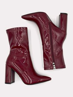 Madden Girl Women's While Ankle Boot Cherry Red Heels, Cherry Heels, Cherry Clothes, Highheel Boots, Cherry Boots, Cherry Red Boots, Winter High Heels, Cherry Shoes, Red Heel Boots