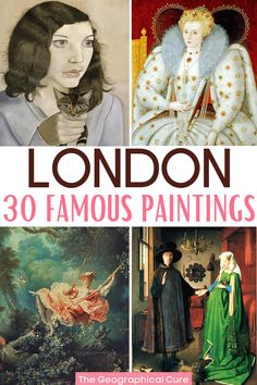 the cover of london's 30 famous paintings