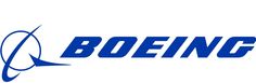 the boeing logo is shown on a white background