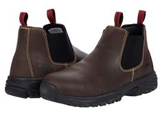 Avenger Work Boots A7114 - Men's Shoes : Brown : The Avenger® A7114 Comp Toe pull-on work boot features a tough full grain upper and reliable safety toe protection to keep you comfortable and stable all workday long. Easy slip-on work boot with a composite safety toe dissipates impact and meets or exceeds ASTM 2413-11 I/75 c/75 EH safety standards. No Exposed Metal footwear design ensures that there are no exposed components of the footwear that will scratch or mark any working surface, offering