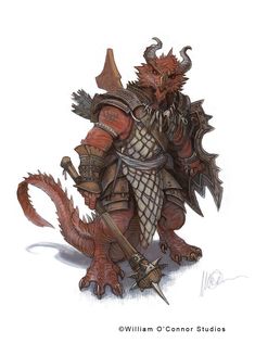 Chromatic Dragonborn, Dragon Disciple, Character Portrait, Manama