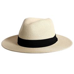 The Classic Panama Hat is the ideal accessory for sunny days, offering a refined yet casual look. Handwoven from Toquilla palm leaves, this lightweight hat features a wide brim, making it an excellent choice for warm climates. Its timeless design works well for both outdoor adventures and leisurely outings. Key Features: Material: Handwoven Toquilla palm leaves. Design: Wide brim for sun shade and classic fit. Light and breathable for ultimate comfort. Timeless style for a variety of occasions. Trendy Solid Color Beach Hat, Lightweight Flat Brim Panama Hat For Vacation, White Panama Hat For Beach Season Outdoor Activities, Trendy Solid Color Hats For Vacation, Casual Solid Color Beach Hat, Solid Color Summer Beach Hat, Solid Color Beach Hat For Summer, Solid Color Sun Hat With Flat Brim For Summer, Summer Hat With Uv Protection