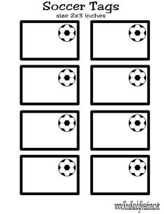 printable soccer tags for kids to use in the classroom or on their own walls