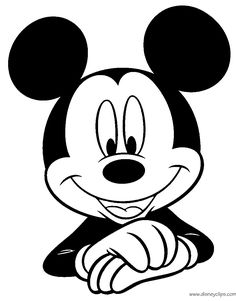 a cartoon mickey mouse with his arms crossed and eyes wide open, smiling at the camera