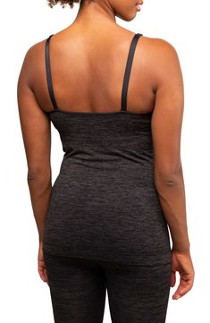 An essential tank is crafted from stretchy fabric with a comfortable seamless construction designed to adapt to and support your growing bump. A lift-down panel can be unclipped for easy nursing and hands-free pumping. Scoop neck Adjustable straps Easy access nursing panel with clip closure 55% cotton, 37% nylon, 8% elastane Machine wash, line dry Imported Women's Clothing Gray Stretch Tank Top Bra Friendly, Gray Seamless Tank Top For Yoga, Seamless Stretch No-show Nursing Bra, Gray Yoga Tops With Built-in Bra, Gray Athleisure Tank Top With Built-in Bra, Workout Gray Tank Top With Built-in Bra, Gray Stretch Seamless Tank Top, Gray Workout Tank Top With Built-in Bra, Supportive Seamless Maternity Top