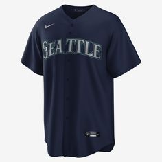 The MLB Seattle Mariners Jersey is ready for first pitch with its breathable polyester and lightweight fit. Its team details are straight from the players' authentic uniforms, helping you properly showcase your fandom. Ichiro Suzuki, Mlb Logos, Ken Griffey Jr., Along For The Ride, Griffey Jr, Ken Griffey, Nike Jersey, Sports Uniforms, Tailored Design