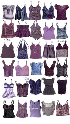 Pretty Outfits Purple, Y2k Fashion Tops, Y2k Fashion Purple, Purple Inspired Outfits, Halter Strap Top, 2000s Fashion Purple, Where To Buy 2000s Clothes, Purple Top Outfit Ideas, 2000s Fashion Tops