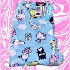 Hello Kitty Matching Pajama Pants, Matching Hello Kitty Pajama Pants, Cheap Hello Kitty Print Pajama Pants, Fluffy Pj Pants, Cute Hello Kitty Loungewear Pants, Womens Hello Kitty Pj Pants