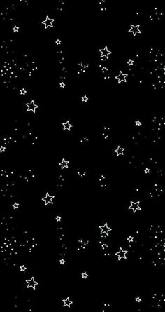 white stars on a black background