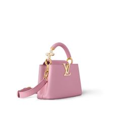 LOUIS VUITTON® - Capucines Mini - Rose Chamallow Pink Louis Vuitton Bag, Louis Vuitton Capucines Mini, Capucines Mini, Sac Louis Vuitton, Louis Vuitton Capucines, Luxury Bags Collection, Trunk Bag, Mini Handbag, Luxury Purses