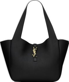 Ysl Tote Bag, Ysl Tote, Saint Laurent Tote, Black Leather Tote Bag, Monogram Bag, Black Leather Tote, Leather Cap, Black Leather Handbags, Black Tote