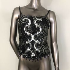 New With Tags Us Size Xs Retails $198 Fully Lined Embellished Closure: Back Zip Sleeveless Imported Stage Outfit, Poshmark Finds, Stage Outfits, Corset Top, Design Inspo, Nike Shoes, Spaghetti Strap, Night Out, Sequin