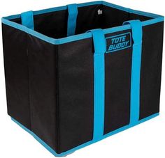 a large black and blue storage bag