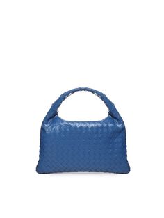 100% Calf leather Blue Bags With Intrecciato Weave, Leather Top Handle Shoulder Bag With Intrecciato Weave, Leather Shoulder Bag With Intrecciato Weave And Top Handle, Leather Baguette Bag With Top Carry Handle, Leather Pouch Baguette Bag With Top Carry Handle, Chic Blue Bag With Intrecciato Weave, Evening Bags With Intrecciato Weave And Double Handle, Modern Top Handle Bag With Intrecciato Weave, Evening Bag With Intrecciato Weave And Double Handle