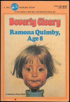 an old children's book with the title beverly cleary ramon quimmby, age 8