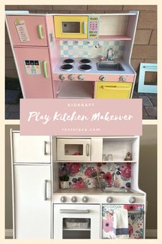 the play kitchen madeover is so cute and easy to make