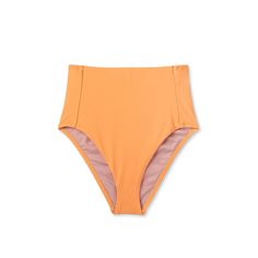 Women's Extra High Waist Tummy Control Medium Coverage Bikini Bottom - Kona Sol™ Orange L Fitted Tankini With Uv Protection For Spring, Fitted Spring Tankini With Uv Protection, Solid Color High Waist Swimwear With Wide Waistband, High Waist Swimwear For Spring Beach, Solid High Waist Stretch Swimwear, Spring High Waist Swimwear For Beach, Spring High Waist Beach Swimwear, High-cut Leg Summer Swimwear With Lined Body, High Rise Seamless Swimwear