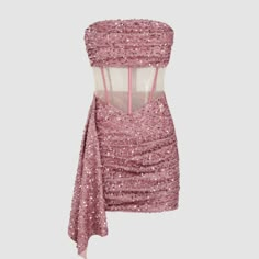 Never Worn Pink Dinner Dress For Party Season, Sleeveless Sequin Mini Dress For Dinner, Pink Mini Dress For Summer Dinner, Pink Mini Dress For Dinner In Summer, Pink Mini Dress For Dinner, Cider Dresses, Pink Sequin Dress, Closet Tour, Pink Corset