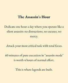 an image of a poem with the words, the assin's hour