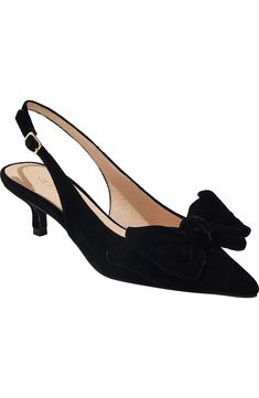 Jack Rogers Debra Kitten Heel Pointed Toe Slingback Pump (Women) | Nordstrom Jack Rogers Sandals, Kitten Heel Shoes, Bow Pumps, Graduation Dresses, Kitten Heel Pumps, Jack Rogers, Stitching Leather, Slingback Pump, Kitten Heel