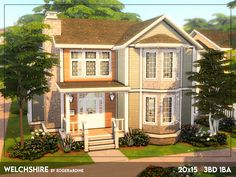 this is an artist's rendering of a two story house