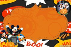 an image of mickey mouse halloween photo frame