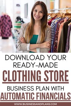 Clothing store business plan with financials Thrifting Business, Business Plan Template Word, Fashion Business Plan, A Clothing Store, Fashion Blogging, Financial Plan, Template Word, Business Plan Template, Clothing Retail